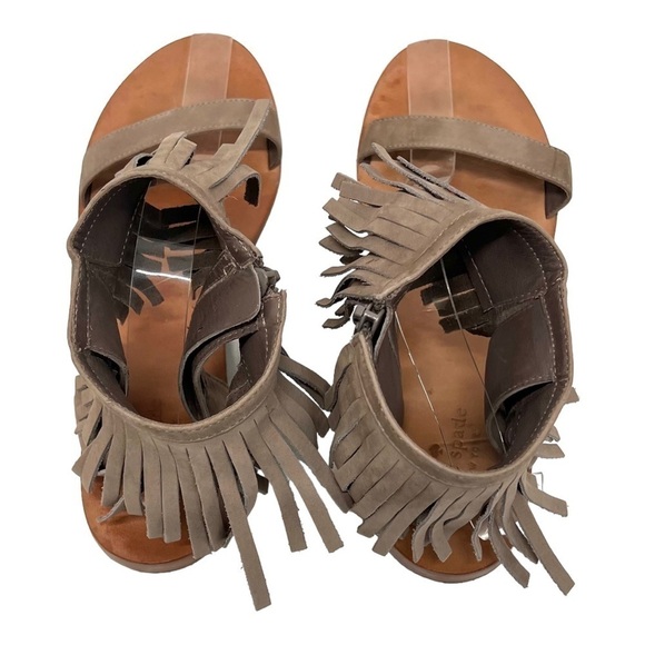 Kate Spade Alex Taupe Suede Fringe Sandals Women’s 9 - Picture 6 of 12